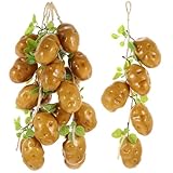 SHINEOFI 4 Stück Künstliche Kartoffeln als Hängende Dekoration Lebensechte Kartoffelketten für Fotografie und Bauernhofurlaub
