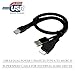 SaiTech IT 1 feet USB 3.0 Dual Power Y Shape Type A to Micro B high Speed Upto 5 Gbps Data Transfer Cable for External Hard Drives(35cm - 1Feet - 0.35M)