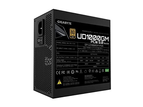 Image of GIGABYTE GP-UD1000GM PG5 Rev2.0 - PCIe5.0 Ready - ATX3.0-1000W 80 Plus Gold Certified - Fully Modular Power Supply