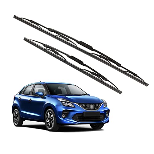 Image of Kylo Windshield Wiper for BALENO /Conventional and Traditional Metal Type Windshield Water Repellency Scratch Proof Metal Wiper Blades Suitable for BALENO (Driver Side - 21 inch, Passenger Side - 18 inch)