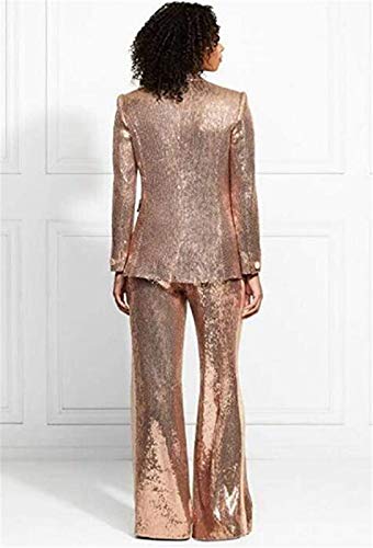 Sequins Women Suits Set Blazer Ladies Wedding Tuxedos Party Wear Suits2