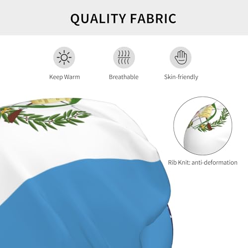 American and Guatemala Flag Children Hip Hop Knitted Hat Kids Elastic Leisure Knit Cap Warm Sleep Beanies Black3