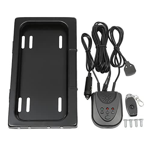 Retractable Electric License Plate Frame for Cars Front & Rear Universal License Plate Cover with Remote Control Quick Pull-Down Privacy Shield for Drivers 12V Universal Fit 98.4FT Control Range