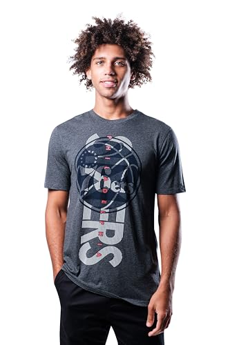 Ultra Game NBA - Camiseta de Manga Corta con Logotipo Vertical para Hombre