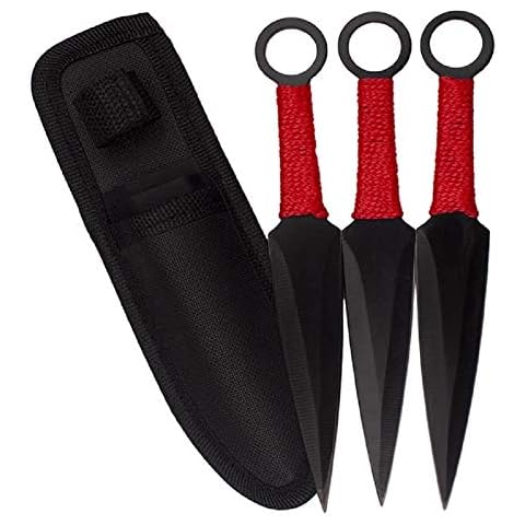 *3er* Naruto Wurfmesser Set inkl. Etui und Gürtelclip Cover