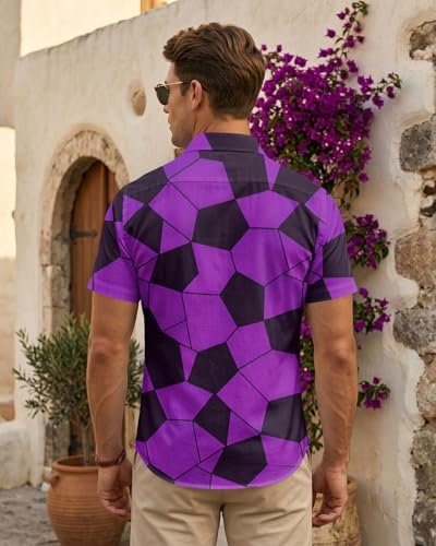 Image of 99TIMORO Funny Film Summer Button Down Shirt Men Short Sleeve Top