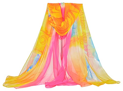 DAMILY Serviette de Plage Rose Chic Drap de Bain Paréo Femme (Orange)