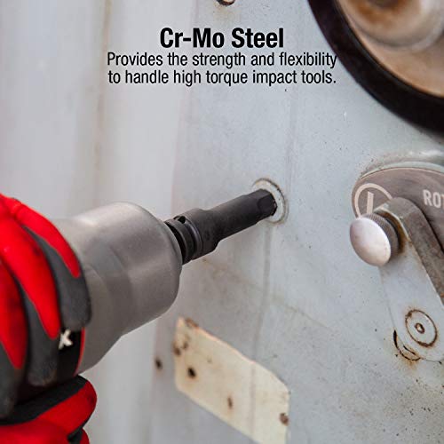 Sunex 4506, 3/4 Inch Drive Impact Hex Driver Set, 5-Pieces, Sae, 3/4" - 1-1/4", Cr-Mo Steel, Solid One Piece Construction, Dual Size Markings, Heavy Duty Storage Case #TOP3