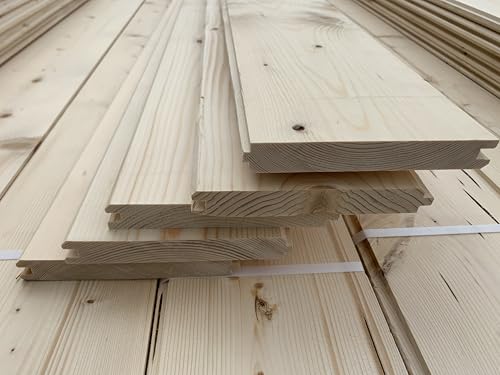 Perline sottotetto abete non trattato qualità commerciale sp.mm.20 pz.5. Made in Italy. (pz.5 mm.20x150x2000 resa mq. 1,38)