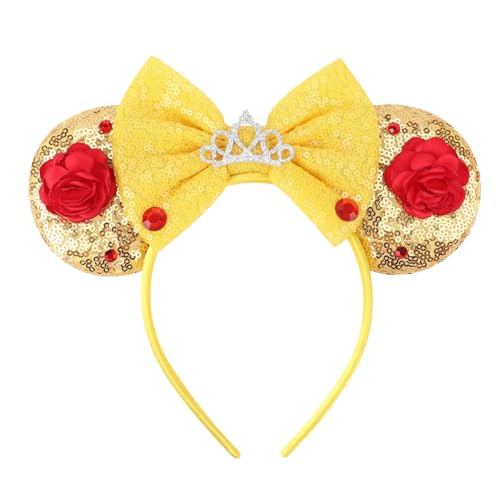 Enwye Serre-tête oreilles de Mickey, s'adapte à différentes formes de tête et coiffures, convient pour Disneyland, festivals, fêtes d'anniversaire et...