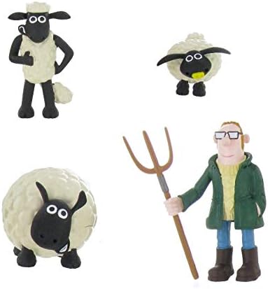 generisch Shaun das Schaf Figur 4'er Set Farmer, Shaun und Schafe