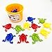 YAQI 12 unids saltando ranas juego juguete novedad plástico saltando ranas figuras de acción rana saltando juguetes para niños