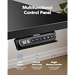 HUANUO 48" x 24" Electric Standing Desk Adjustable Height, 4 Memory Height Settings, Headphone Hook, Cable Manager, Sit Stand Up Desk for Home Office & Computer Workstation, Black - Image 4