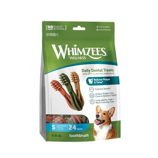 Whimzees Snack Cepillo Dental para Perro, S - 24 Bolsa