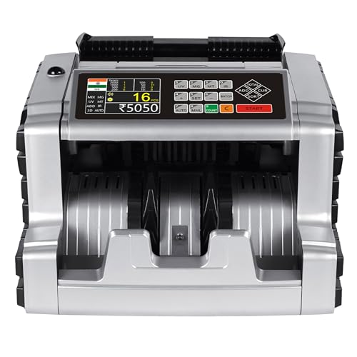 Image of swaggers Professional Mix Note Value Counting Machine with Colour Sensor Technology-Supports All New INR, Detailed Breakdown Display, Sort /Batch /Add Mode-with UV /MG /MT /IR Fake Note Detection
