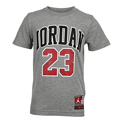 Jordan Boys' Practice Flight Tee - Big Kid T-Shirt Basketball Jordan 23 Graphic Tee Large (12-13) Gray