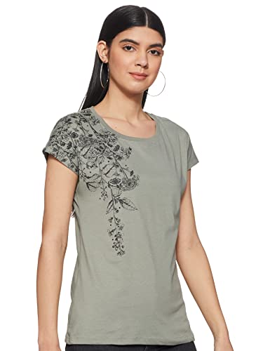Image of Max Women's Printed Round Neck Regular Fit T-Shirt