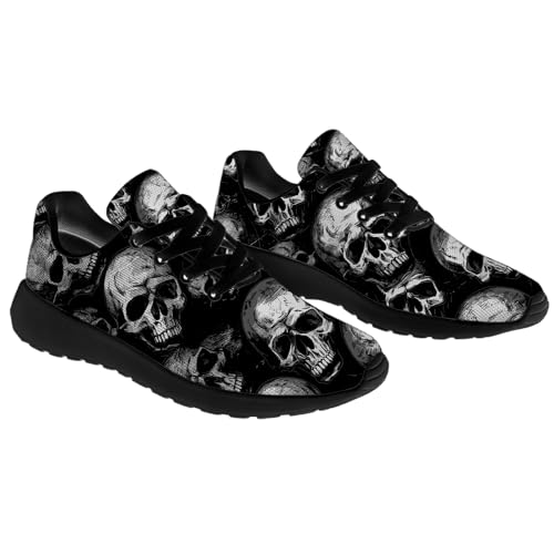 horethy Skull Shoes for Men Women Running Shoes Lightweight Comfortable Walking Tennis Sneakers Gifts for Boy Girl4