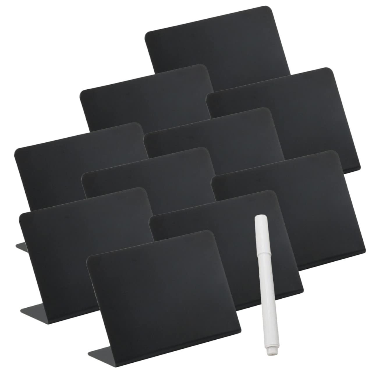 Lurrose 3sets Mini Lavagne Cancellabili Etichette Per Alimenti Segnaposto Per Matrimonio e Lavagne Per Messaggi e Decorazioni Per Eventi Riutilizzabili e Facili