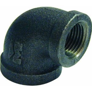 BK Products 1-1/4 in. FPT x 1 in. Dia. FPT Black Malleable Iron Reducing Elbow