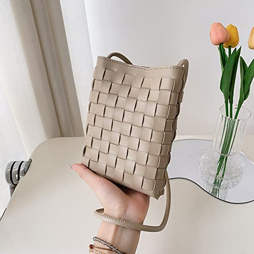 Image of Woven Small Crossbody Bags Cell Phone Purse for Women Teen Girls Small Shoulder Phone Bag