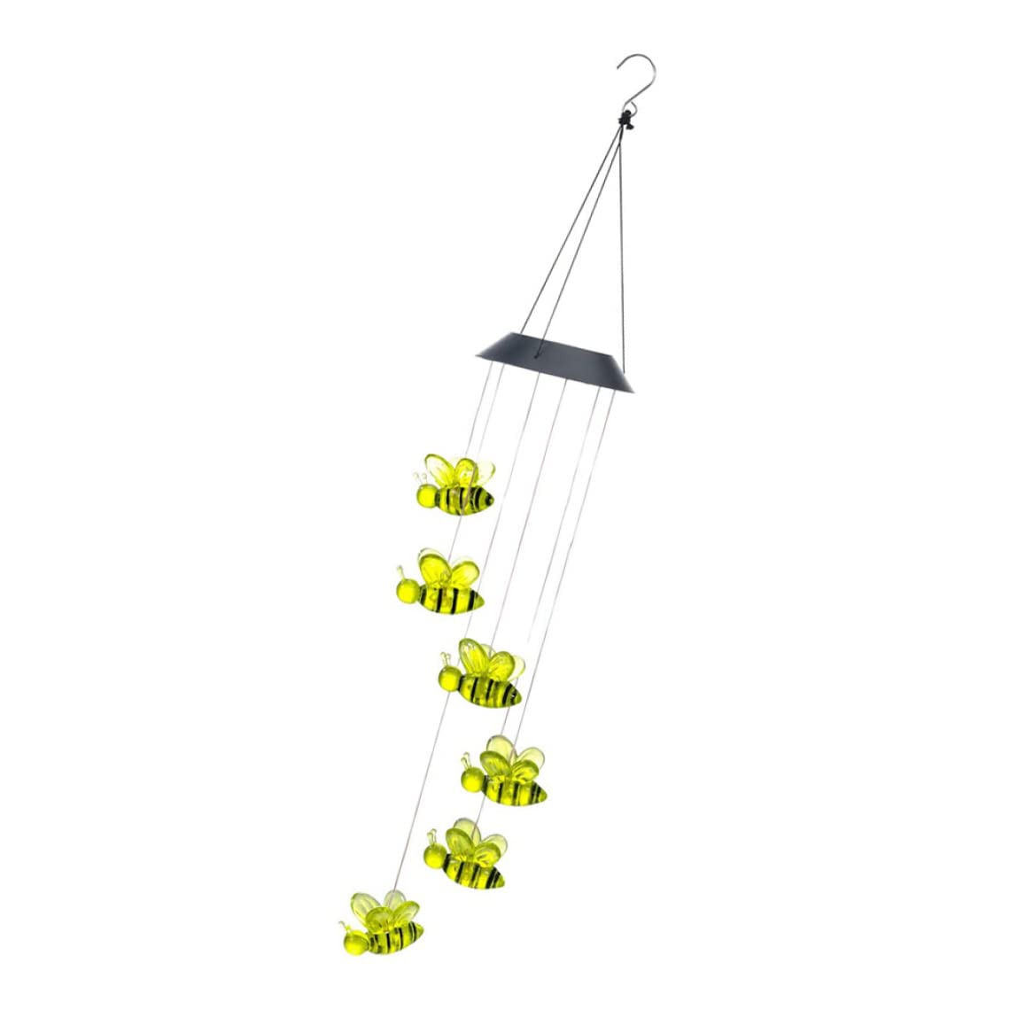 Rachlicy Solar Wind Chimes Light LED Colorful Garden Hanging Bee Windbell Spinner Lamps for Yard Garden Decorations