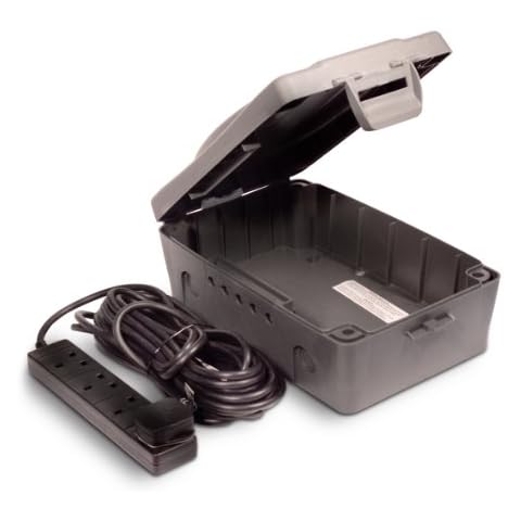 Masterplug Weatherproof Box with 4-Gang Lead Cover