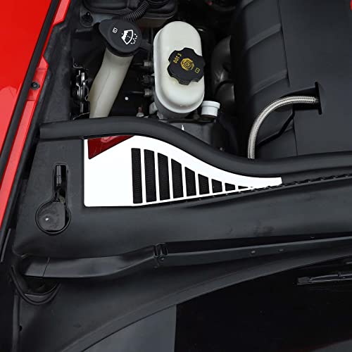 Image of Engine Bay Panel Cover for C6 Corvette 2005-2013, Stainless Steel Rear Engine Cover Guards Protector Splash Shield, Fuse Box Cover (Type H Engine Water Guidance Sink)