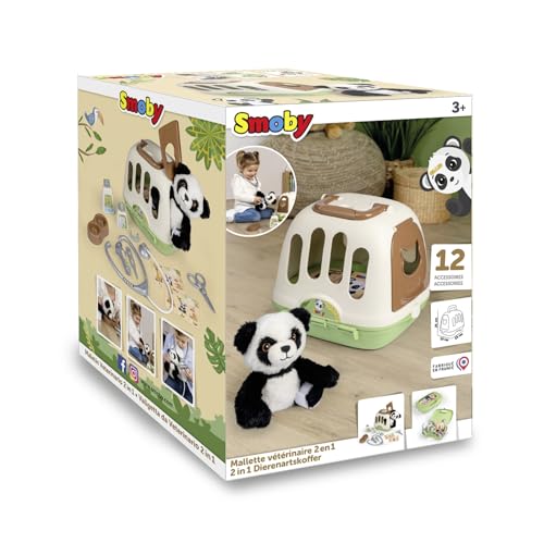 Mallette Vétérinaire 2 en 1 Smoby avec cage de transport et peluche panda