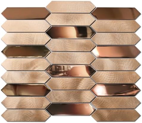 Azulejo de mosaico hexagonal longo dourado para cozinha Backsplas...