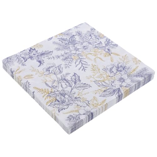 Servilletas absorbentes y suaves de papel floral hechas con pulpa de madera de 100 hojas