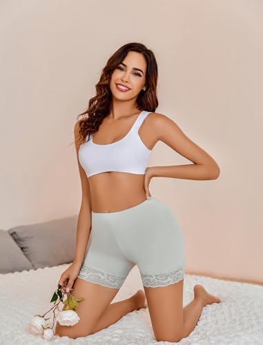 Image of Avidlove Women's Under Shorts for Dresses Seamless Anti Chafe Underwear Smooth Boyshorts Lace Slip Shorts for Women