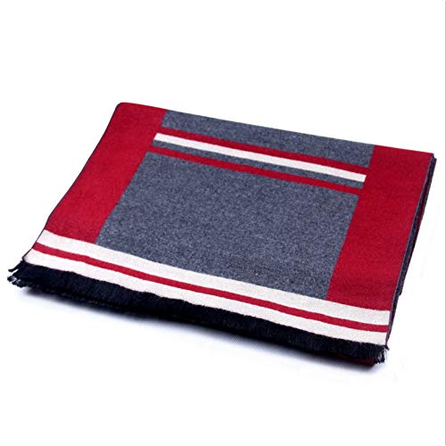 Écharpe d'imitation en cachemire douce pour homme avec motif écossais classique
