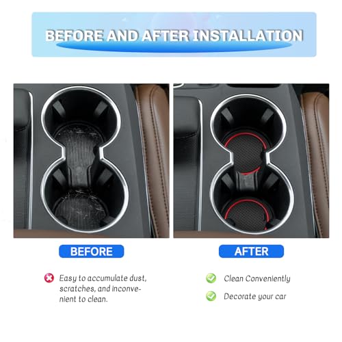 Insertos para portavasos Acura MDX 2022-2025 16piezas rojo miniatura 3