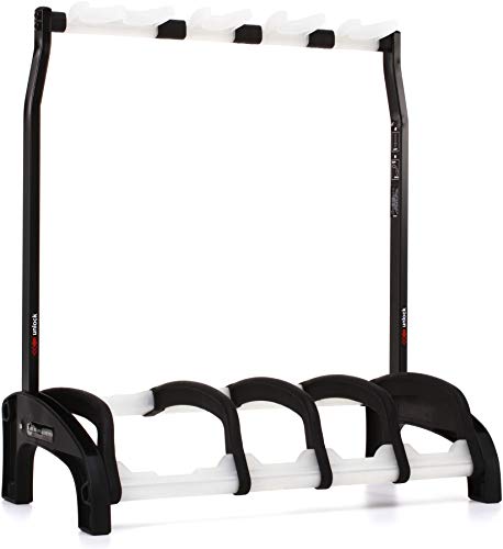 K&M 17534 Guardian 3+1 soporte cuádruple para guitarra con elementos transparentes - útil para pinturas nitro