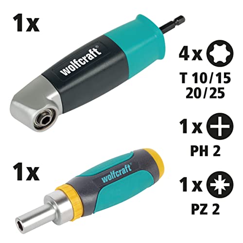 Kit pour percer en angle wolfcraft 1001000 avec renvoi robuste pour accès difficile - 4