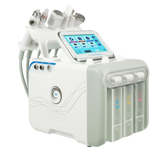 6-in-1 Hydrafacial Gerät, Professionelles Schönheitsgerät mit Wasserstoff Sauerstoff Hydro Technologie, Gesichtsreinigung Dermabrasion, Hautpflegegerät für das Gesicht mit LED Bildschirm 6-in-1 Hydrafacial Gerät, Professionelles Schönheitsgerät mit Wasserstoff Sauerstoff Hydro Technologie, Gesichtsreinigung Dermabrasion, Hautpflegegerät für das Gesicht mit LED Bildschirm