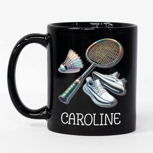 Personalized Badminton Lover Ceramic Coffee Mug