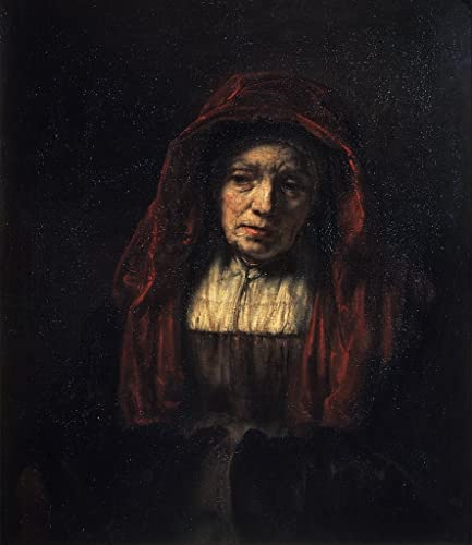 Impression d'art portrait d'une vieille femme de Rembrandt une âme sur toile unique