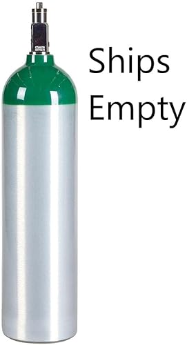 Miniatura 3 de Nuevo cilindro de oxígeno médico con válvula de palanca CGA870 - Tamaño D 14.6 cf (MD)
