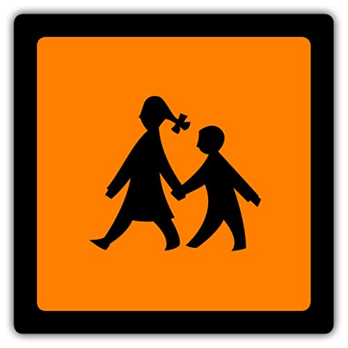 2x Schulbusschild Magnetschild Warntafel Schulbustafel Magnet Auto Schild Warnschild (Doppelpack 30x30cm)