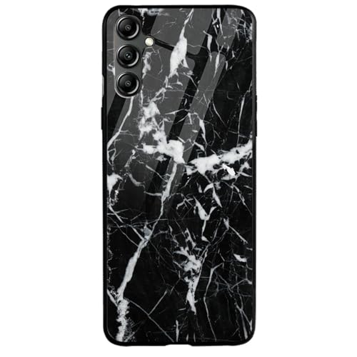 Image of COLORflow Back Cover Compatible with Samsung Galaxy A14 5G / 4G | Black Marble White | Shockproof TPU Bumper Cover with Camera Protection Back Cover
