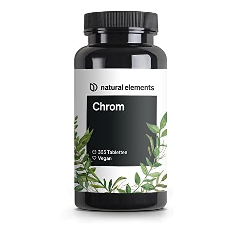 Chrom aus Chromium Picolinate - hochdosierte 200 mcg Chrom pro Tablette - 365 Tabletten - vegan, ohne Zusätze - in Deutschland produziert & laborgeprüft Cover