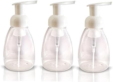 COLIBYOU Cape Cod Importers Foaming Soap Dispensers Pump-Bottles for Dr. Bronner's Castile Liquid Soap, 250ml (8.5 oz) - Pack of 3