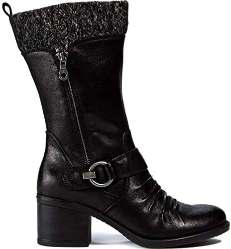 BareTraps Womens Wylla Leather Closed Toe Mid-Calf Fashion, Black, Size 6.0 | Image 3