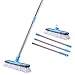 Floor Scrub Brush with Adjustable Long Handle-51.5", Stiff Bristle Grout Brush Scrubber for Cleaning Bathroom, Kitchen, Wall, Tub & Tile and Outdoor Surfaces