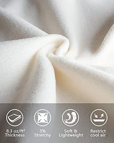 Fuinloth Women's Fleece Vest, Polar Soft Sleeveless Classic Fit With Zip Up Pockets Ivory Large #TOP5