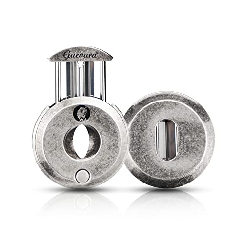 V Cut Cigar Cutter Stainless Steel Blade Cigar Guillotine Cigar Cutter with Gift Box(Silver)
