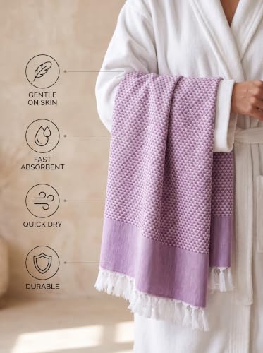 Image of RAMRAJ Pack of 4 100% Cotton Multicolor Signature Checked Bath Towel(Multicolor;OS)|Towel Size:75x150cm