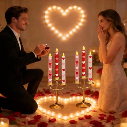 Velas LED de diseño resistente con efecto llama suave para salones 3